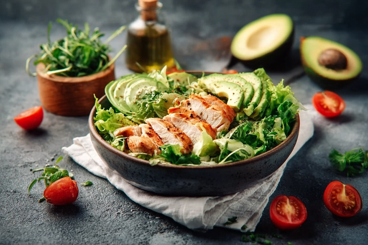 salade avocat poulet