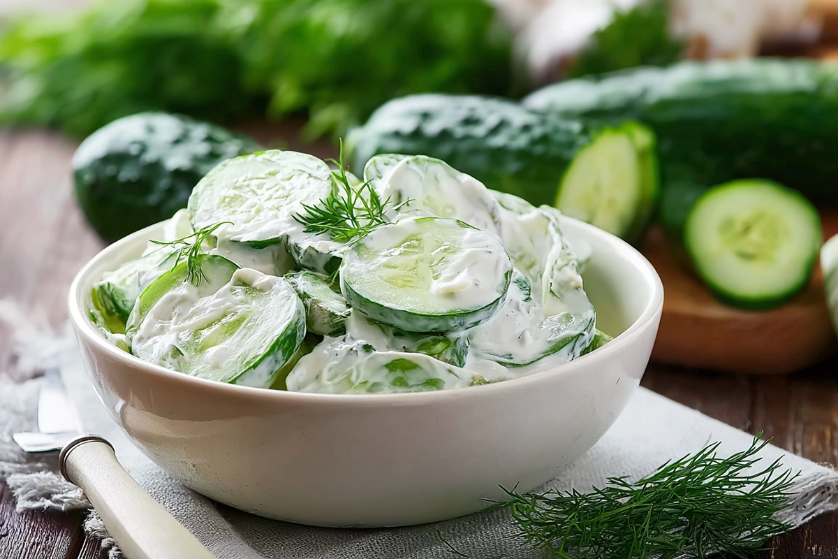 salade de concombre au yaou