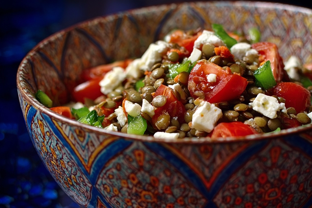 salade de lentilles vertes