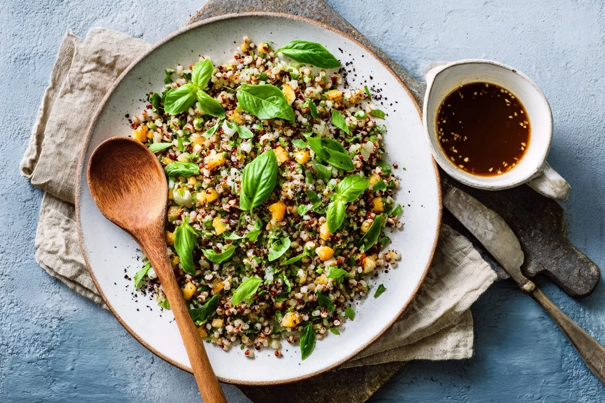 Salade orge perlé et légumes grillés : une recette vegan d'été qui a tout bon 4 salade d’orge perlé