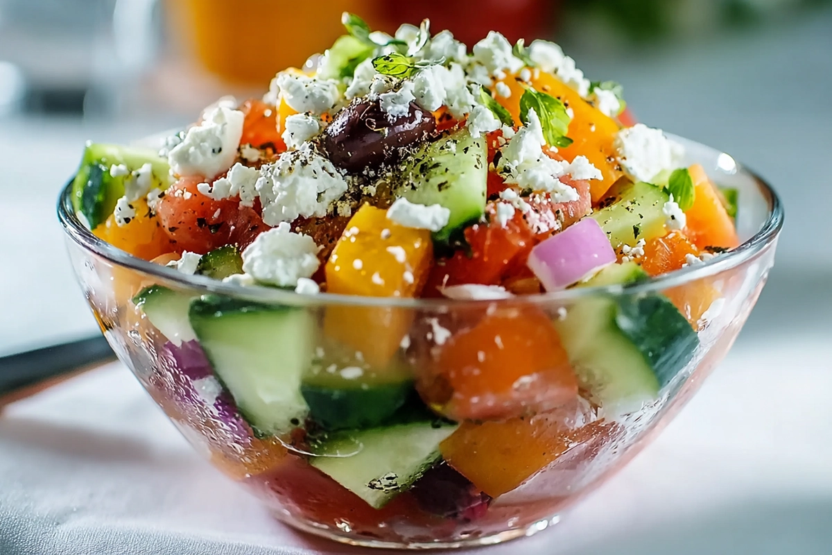 salade melon concombre feta