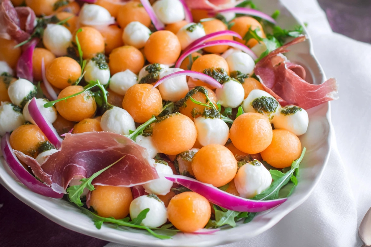 salade melon mozzarel