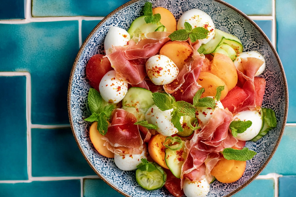 salade melon mozzarell