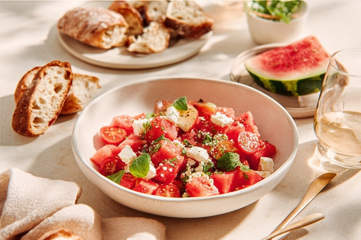 salade pastèque tomate féta