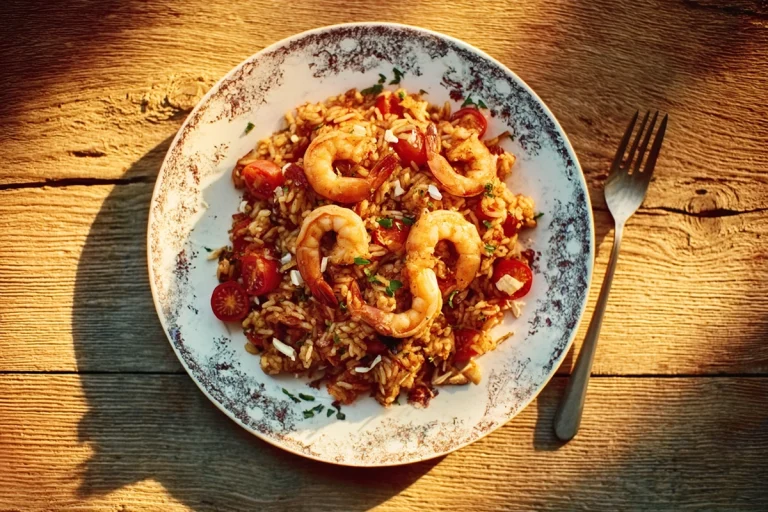 salade riz sauvage crevettes