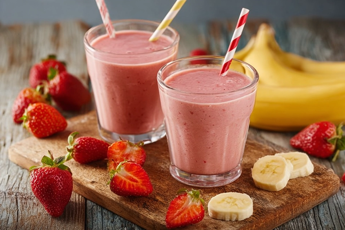 smoothie fraise-ban