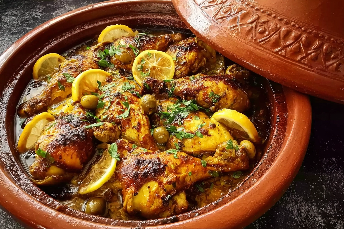 Tajine de poulet au citron