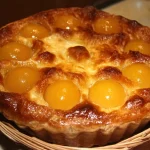 tarte briochée à la pêche