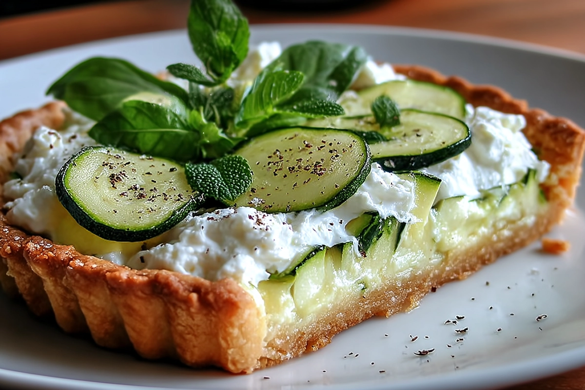 tarte courgette ricotta menthe
