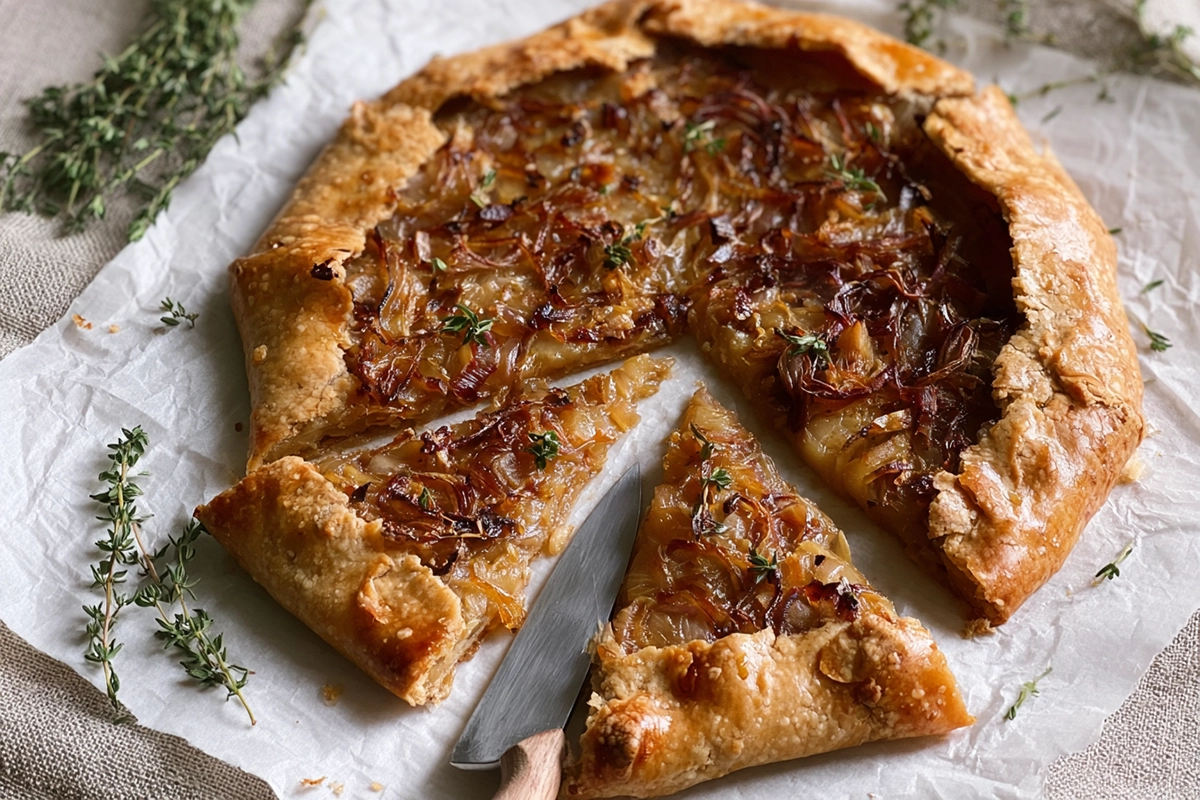 tarte rustique aux oignons