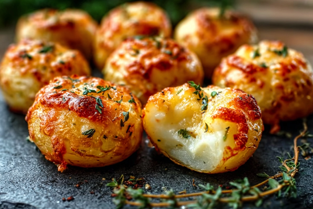 Bombes au fromage et à l’ail