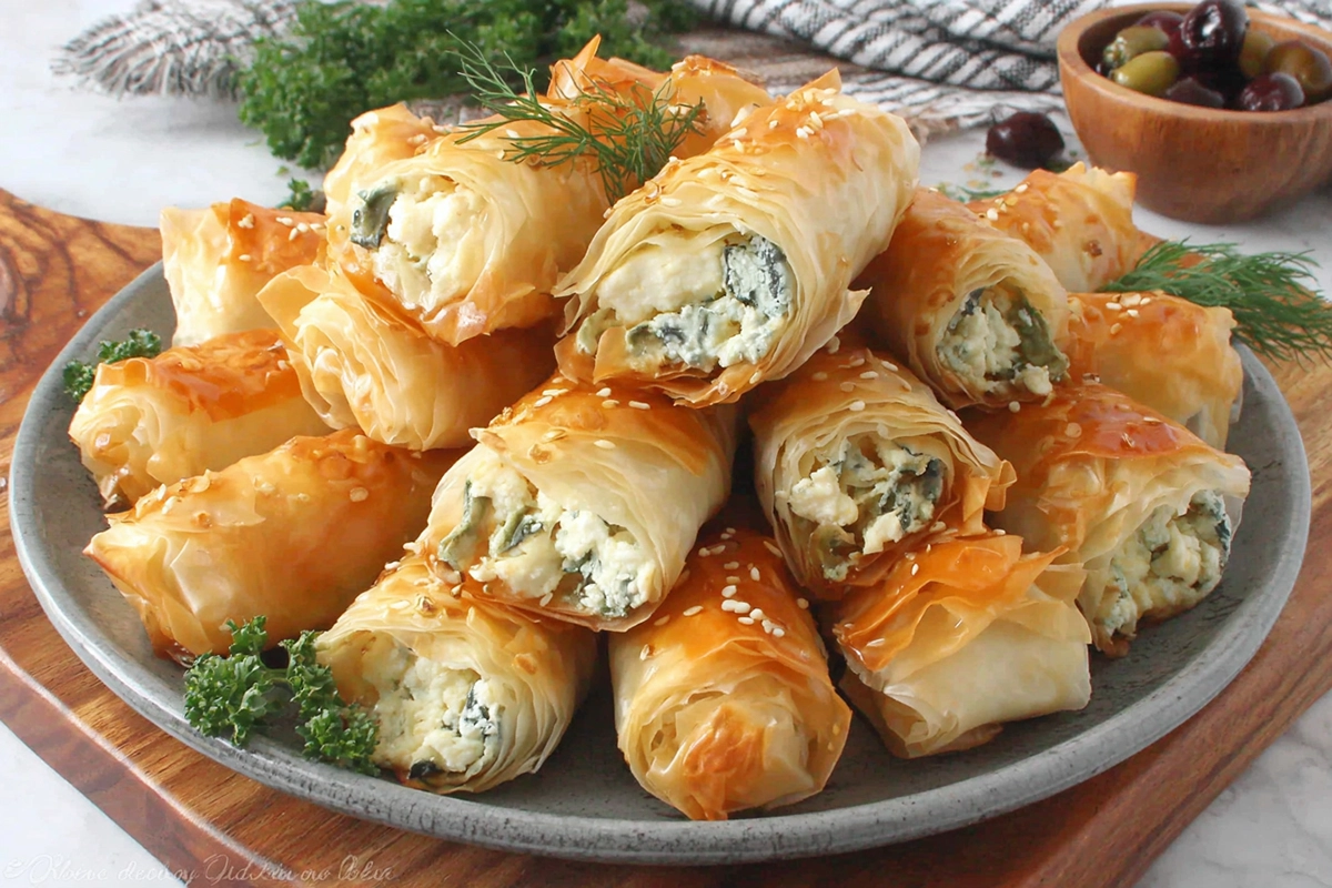 Cigares de Courgettes Croustillants au Fromage Feta et Mozzarell