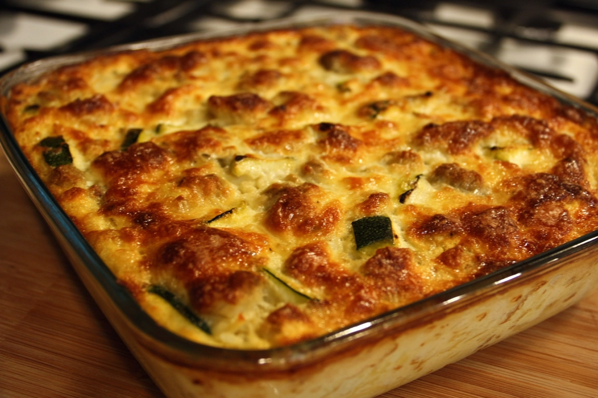 Clafoutis courgette chorizo gourmand d’ét