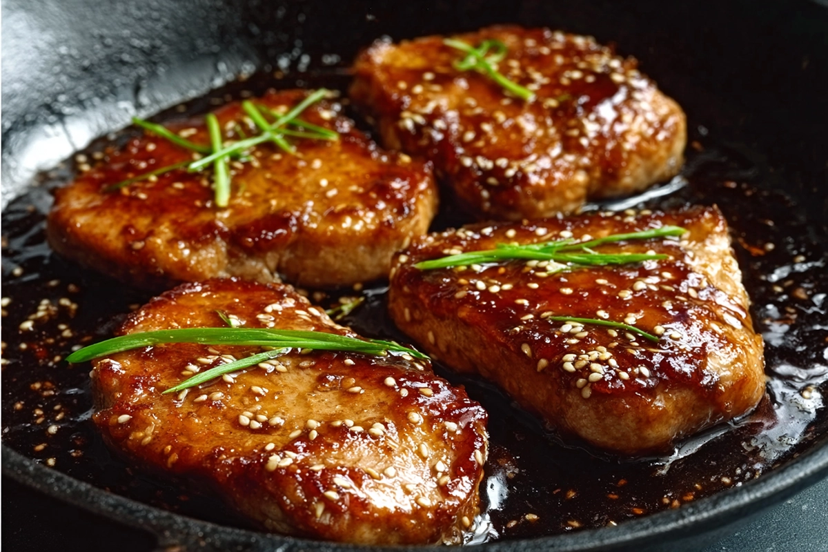 ESCALOPES DE POULET À L’AIL, MIEL ET SAUCE SOJ