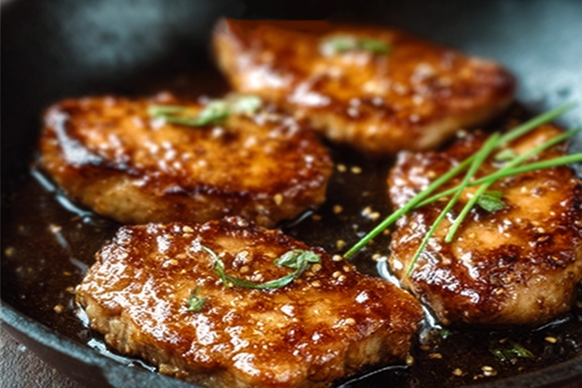 escalopes de poulet à l’ail miel et sauce soja