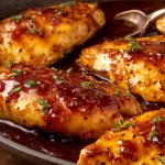 poitrine de poulet au miel et à l’ail