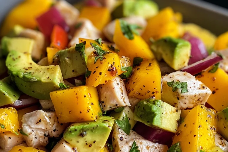 salade poulet mangue avocat