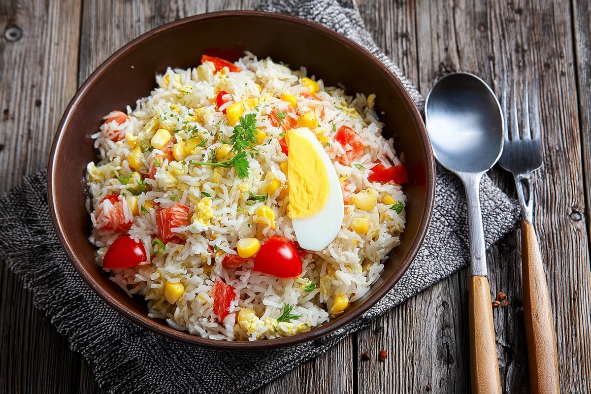 Salade de riz composée