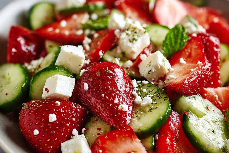 salade fraises concombre feta