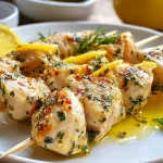 brochettes de poulet mariné