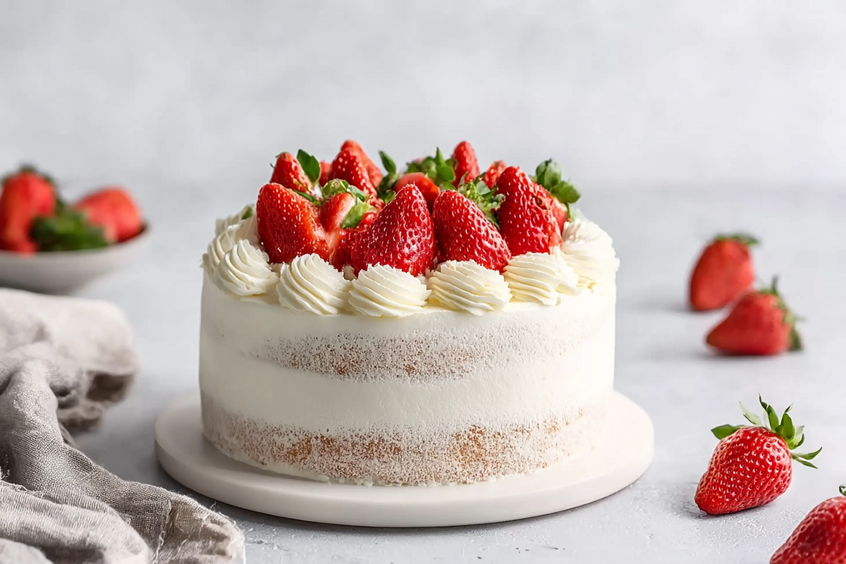 chiffon cake aux fraise