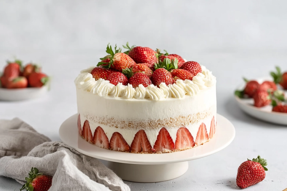 chiffon cake aux fraises