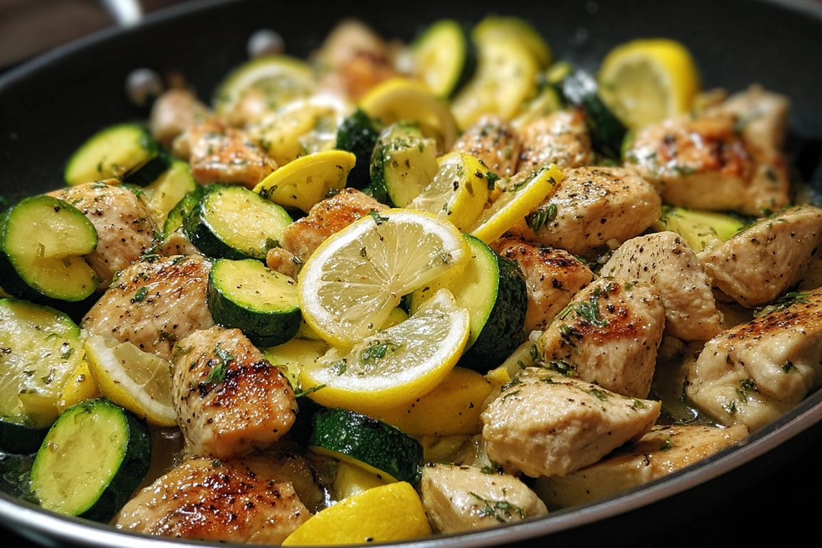 poulet courgettes citro