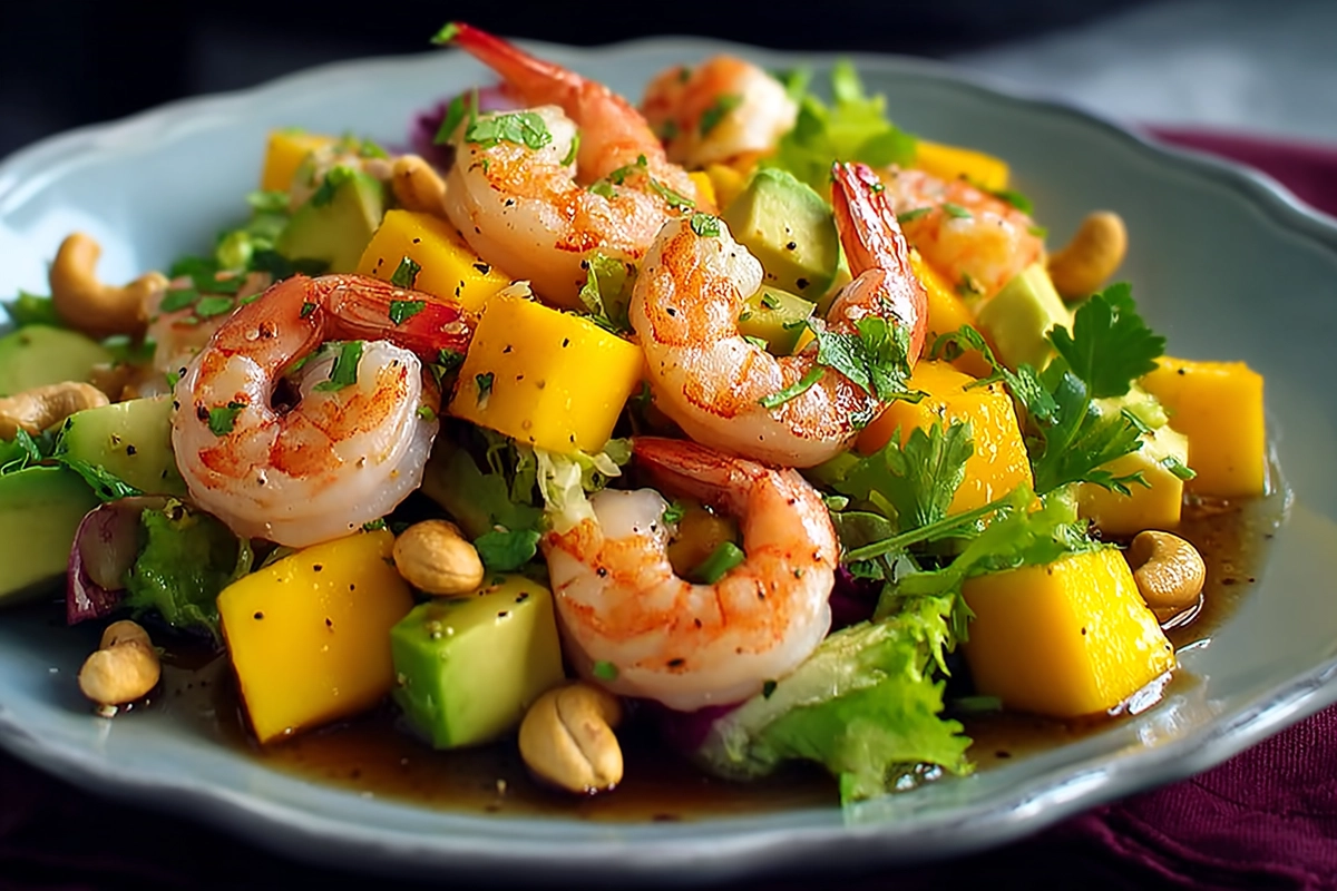 salade avocat mangue crevette