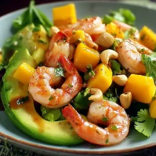 Salade avocat-mangue-crevettes
