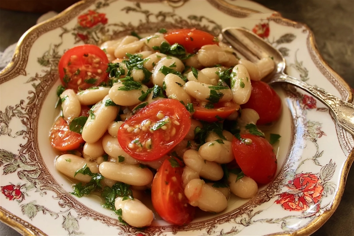 salade de haricots blancs à la libanais