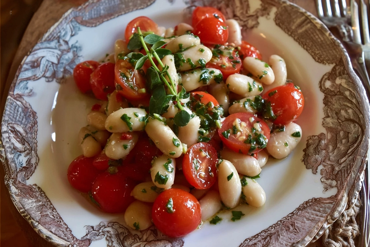 salade de haricots blancs à la libanaise