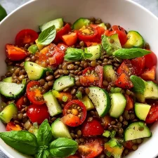 Salade de lentilles aux légumes