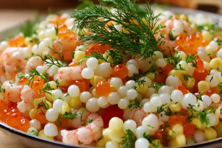salade de pâtes perles au surimi