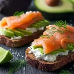 tartine avocat saumon