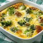 Clafoutis de brocolis au chèvre