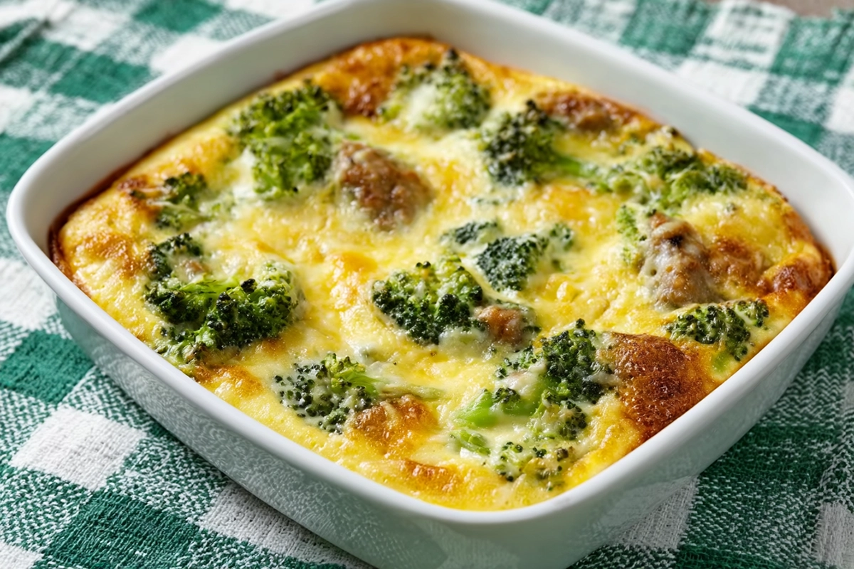 Clafoutis de brocolis au chèvre