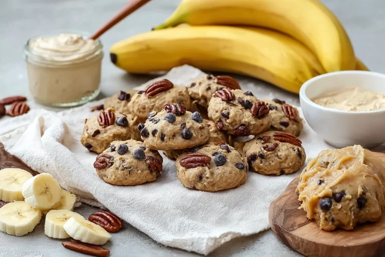 cookies healthy banane beurre de cacahuète noix de pécan