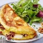 Crêpes soufflées au jambon et au fromage