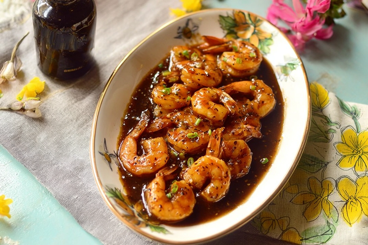 Crevettes au miel et à l’