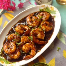 Crevettes au miel et à l’ail