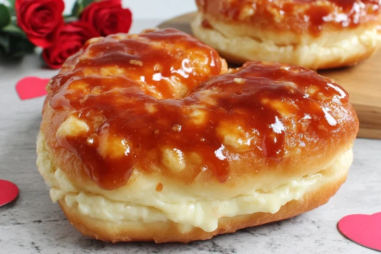 beignet cœur crème brûlée