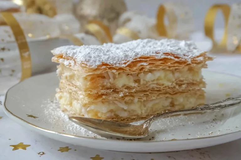 Gâteau feuilleté à la crème vanillée