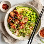 Honey Sriracha Salmon Bowls