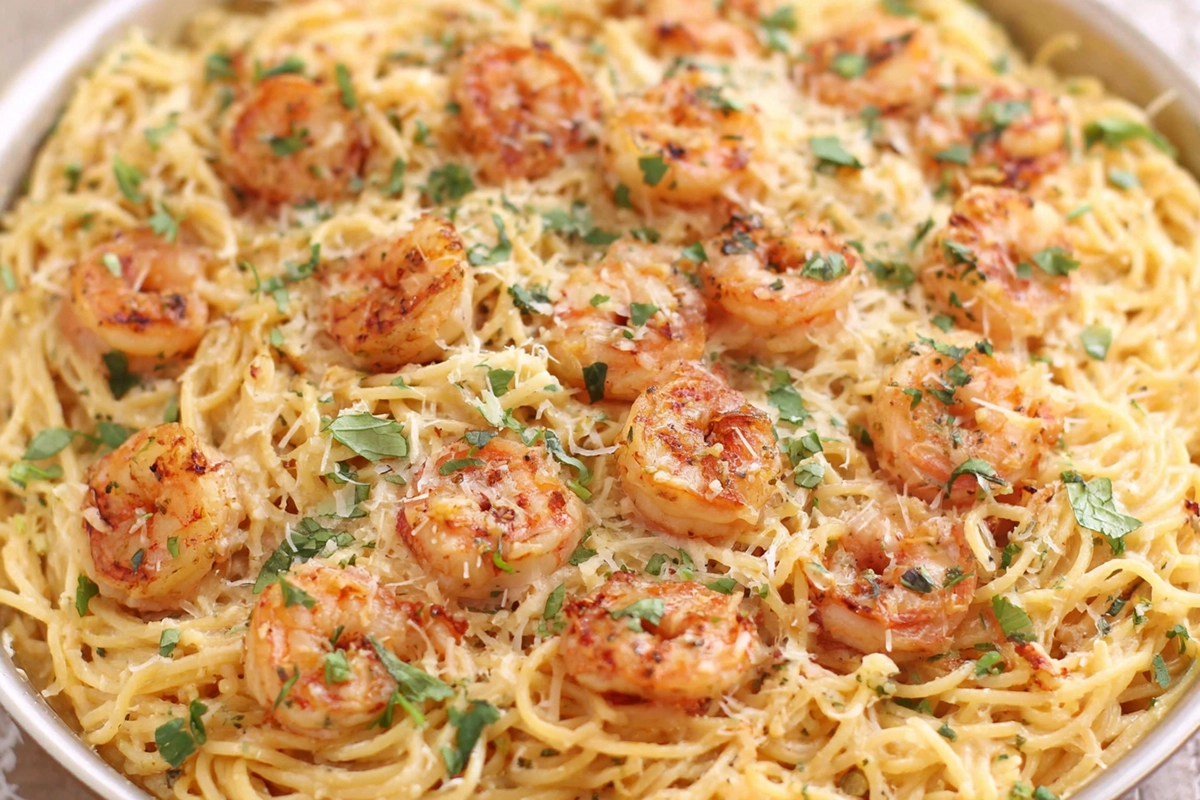 spaghetti aux crevettes