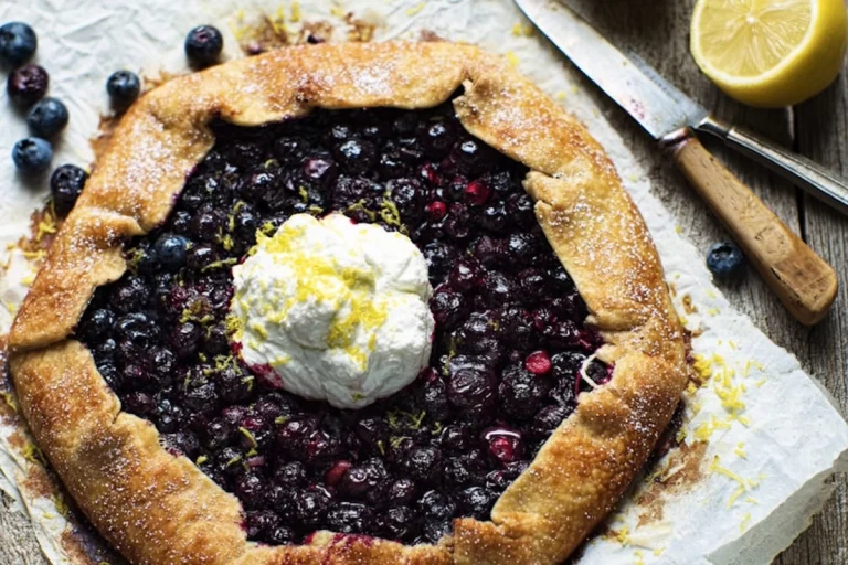 tarte rustique aux myrtilles