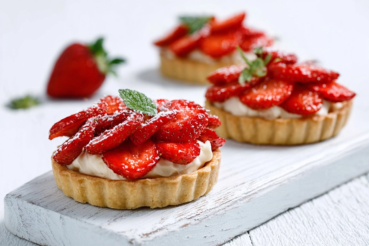 Tartelettes aux Fraises et à la Crème Pâtissièr