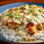 Poulet crémeux et riz