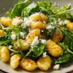 gnocchis croustillants aux épinards et à la feta