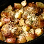Slow Cooker Garlic Parmesan Chicken and Potatoes