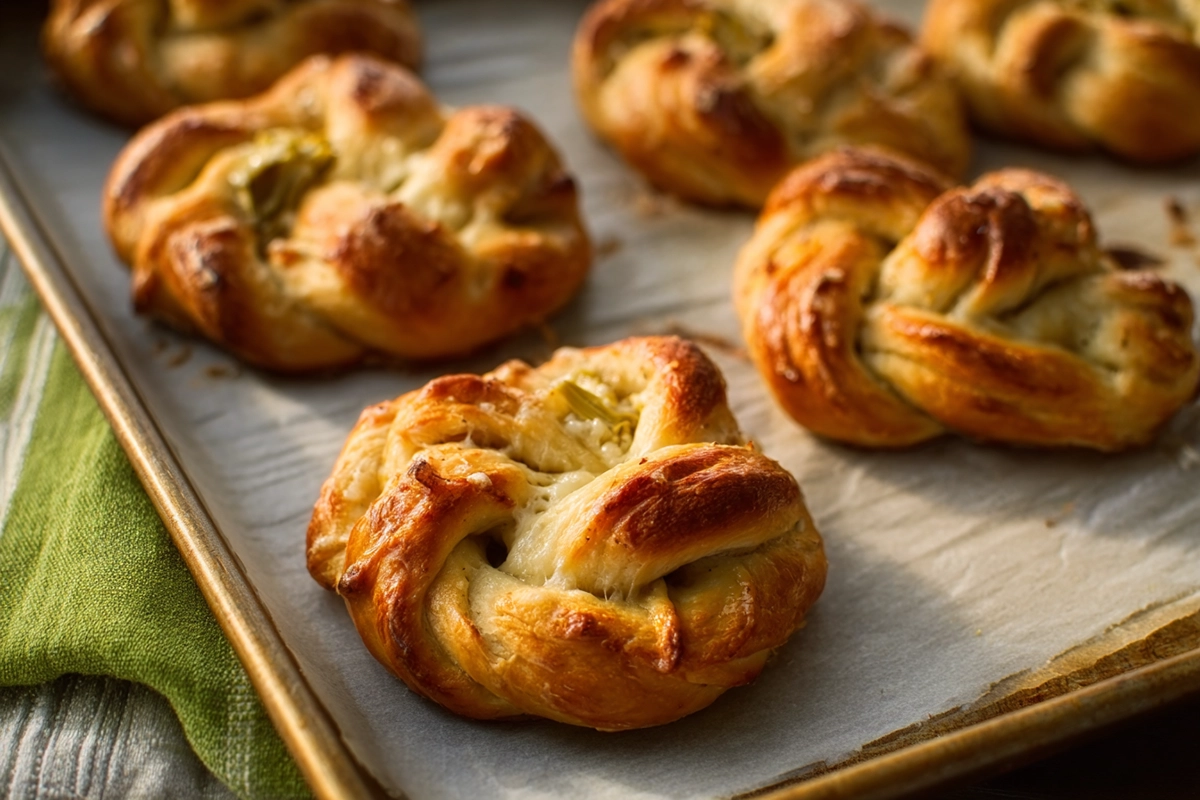 bretzels farcis aux artichauts